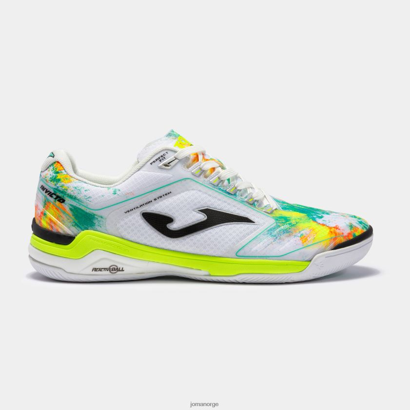 nei Joma futsal sko invicto 22 innendørs hvit FBD0T01201
