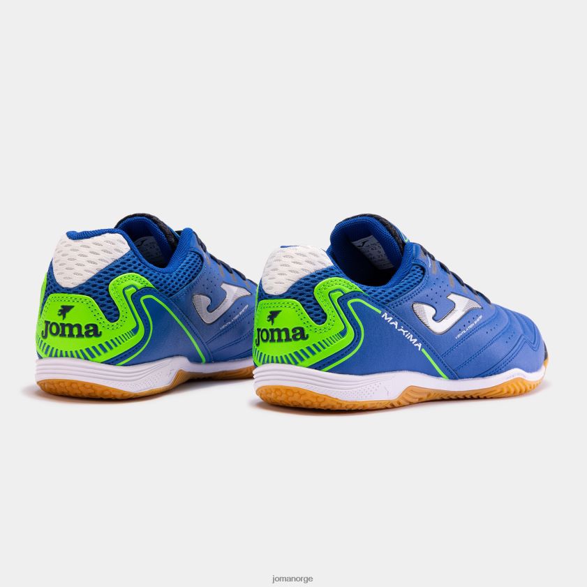nei Joma futsal sko maxima 23 innendørs kongeblå fluorescerende grønn FBD0T0438