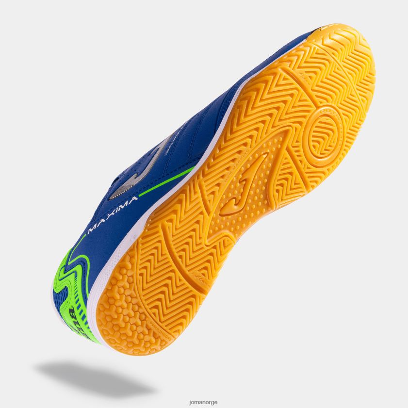nei Joma futsal sko maxima 23 innendørs kongeblå fluorescerende grønn FBD0T0438
