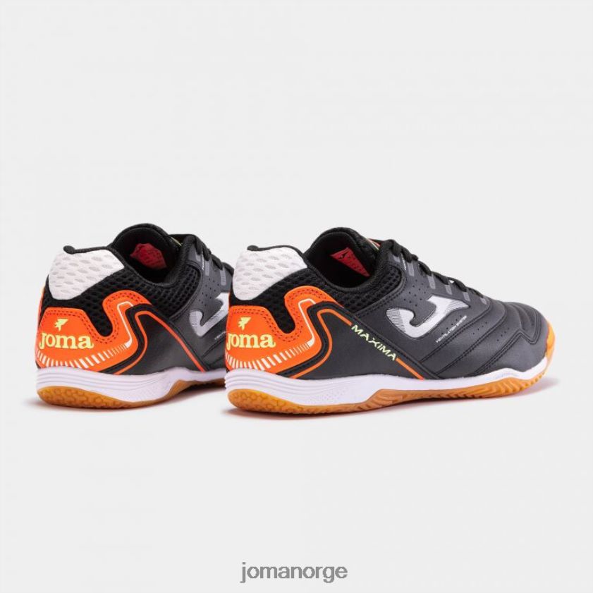 nei Joma futsal sko maxima 23 innendørs svart oransje FBD0T0112
