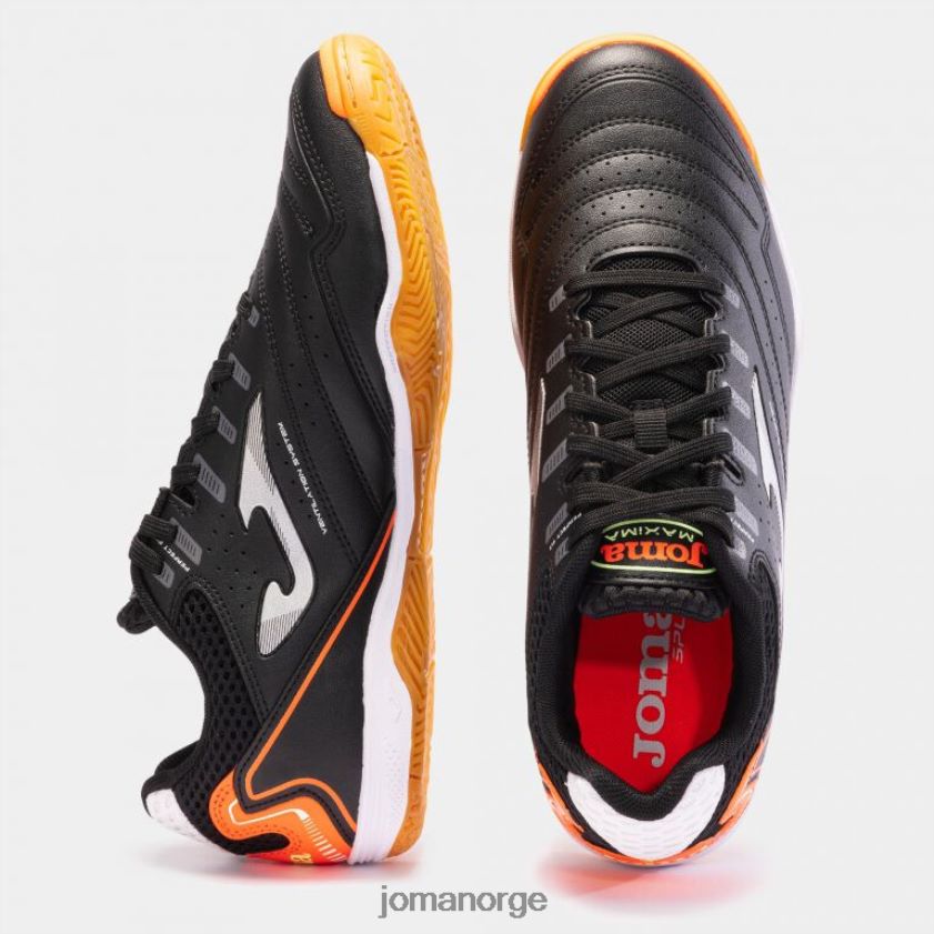nei Joma futsal sko maxima 23 innendørs svart oransje FBD0T0112