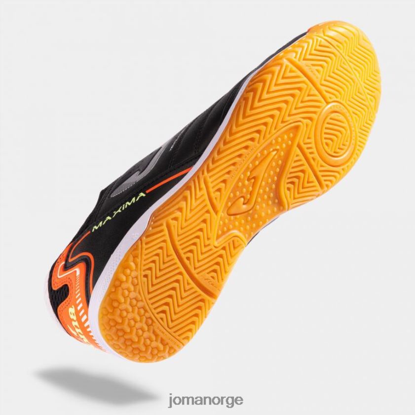 nei Joma futsal sko maxima 23 innendørs svart oransje FBD0T0112