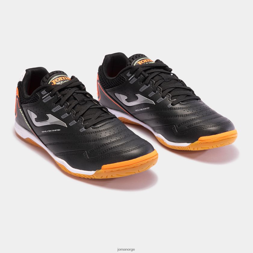 nei Joma futsal sko maxima 23 innendørs svart oransje FBD0T0851