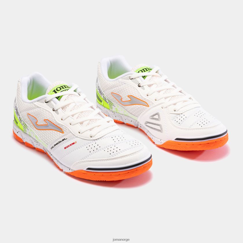 nei Joma futsal sko mundial 23 innendørs hvit korall FBD0T0107