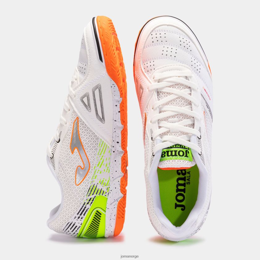 nei Joma futsal sko mundial 23 innendørs hvit korall FBD0T0107
