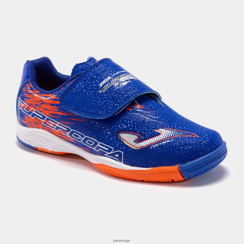 nei Joma futsal sko supercopa jr 23 innendørs junior kongeblå koraller FBD0T02776