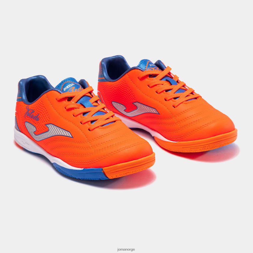 nei Joma futsal sko toledo jr 23 innendørs junior oransje kongeblå FBD0T02729