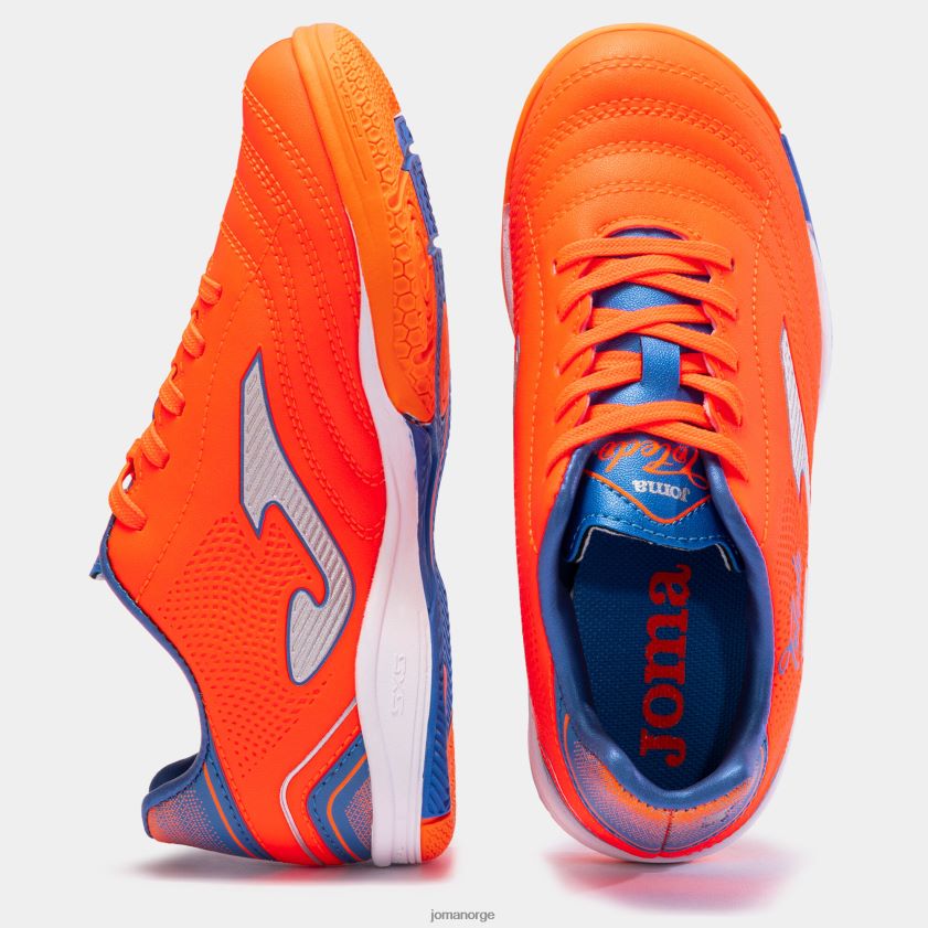 nei Joma futsal sko toledo jr 23 innendørs junior oransje kongeblå FBD0T02729