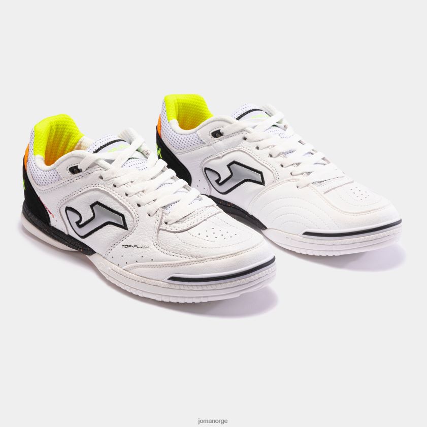 nei Joma futsal sko top flex 23 innendørs hvit svart FBD0T025