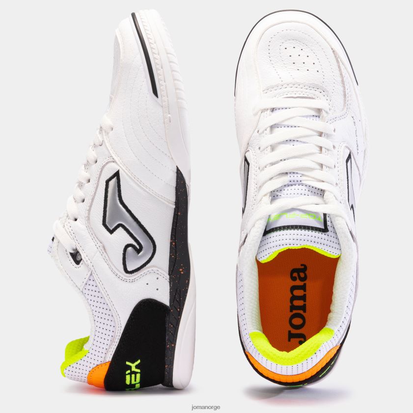 nei Joma futsal sko top flex 23 innendørs hvit svart FBD0T025