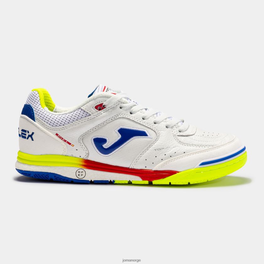 nei Joma futsal sko top flex rebound 22 innendørs spansk futsal utvalg hvit fluorescerende gul FBD0T03710