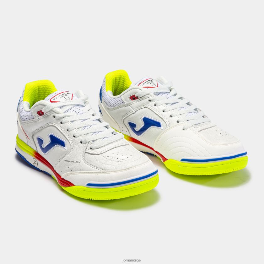 nei Joma futsal sko top flex rebound 22 innendørs spansk futsal utvalg hvit fluorescerende gul FBD0T03710