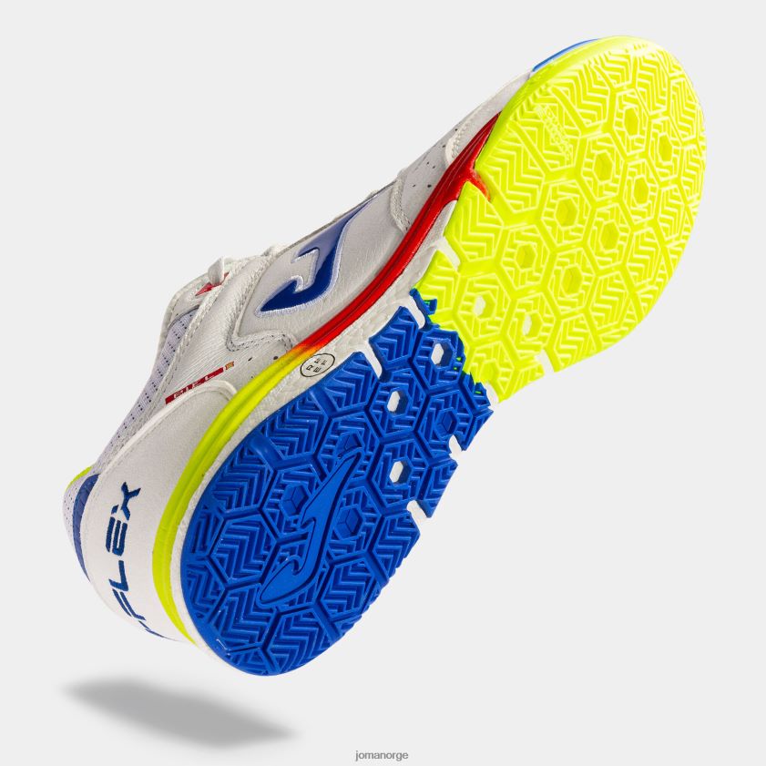 nei Joma futsal sko top flex rebound 22 innendørs spansk futsal utvalg hvit fluorescerende gul FBD0T03710