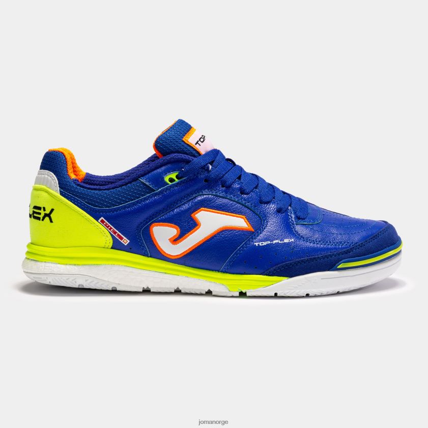 nei Joma futsalsko top flex rebound 23 innendørs kongeblå fluorescerende grønn FBD0T0136