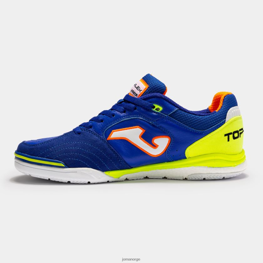 nei Joma futsalsko top flex rebound 23 innendørs kongeblå fluorescerende grønn FBD0T0136