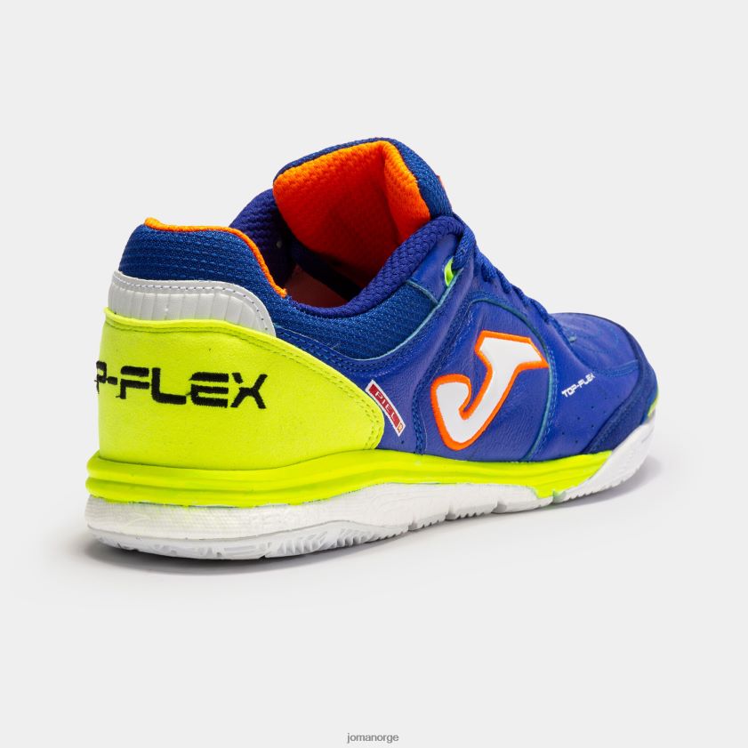nei Joma futsalsko top flex rebound 23 innendørs kongeblå fluorescerende grønn FBD0T0136
