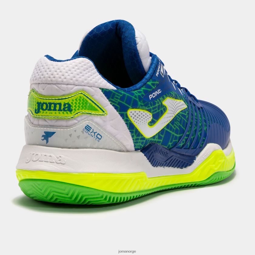 nei Joma sko punkt 22 hard court kongeblå fluorescerende gul FBD0T03754