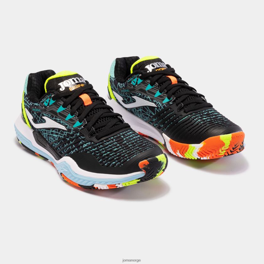 nei Joma sko punkt 22 hard court svart mx grønn FBD0T072