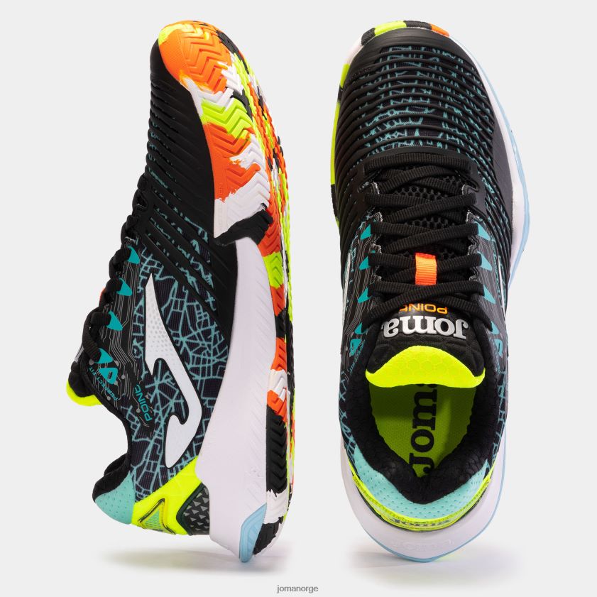 nei Joma sko punkt 22 hard court svart mx grønn FBD0T072
