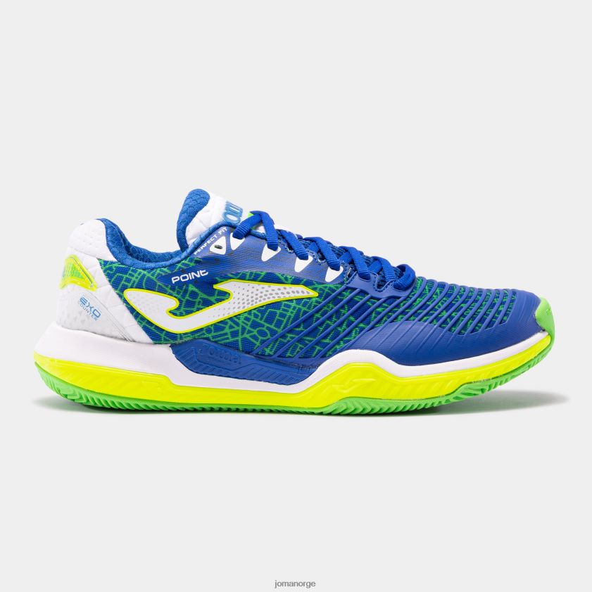 nei Joma sko punkt 22 leire kongeblå fluorescerende gul FBD0T02594
