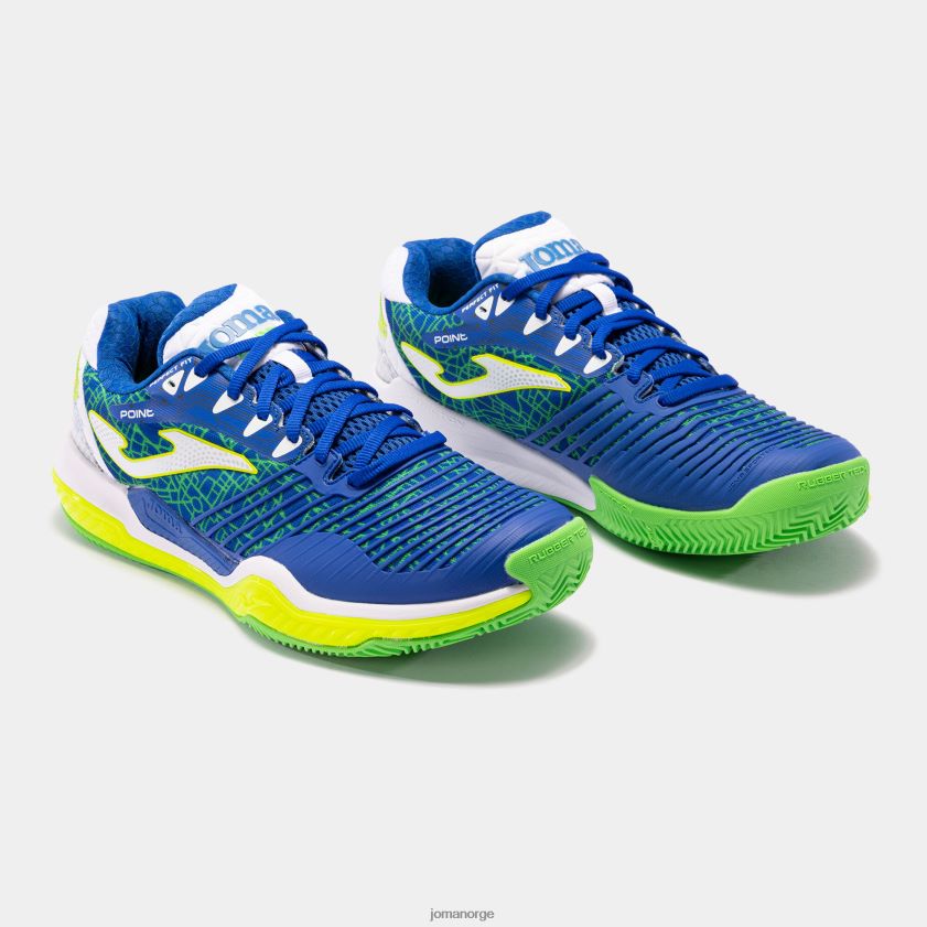 nei Joma sko punkt 22 leire kongeblå fluorescerende gul FBD0T02594
