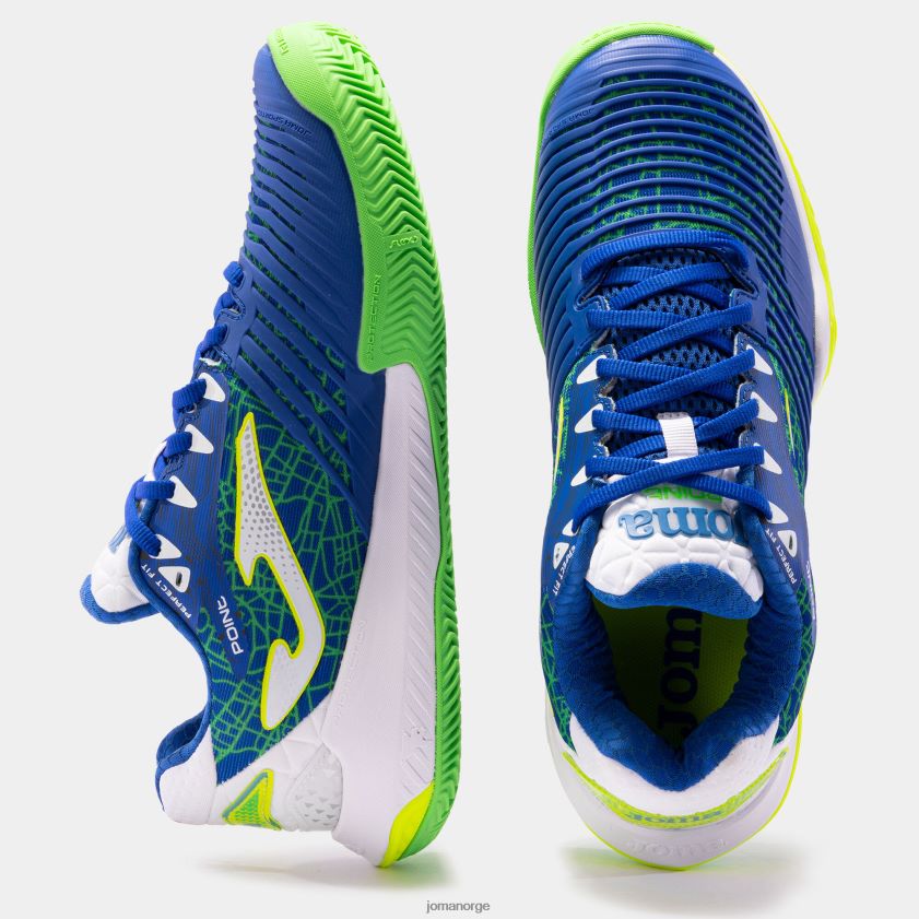 nei Joma sko punkt 22 leire kongeblå fluorescerende gul FBD0T02594