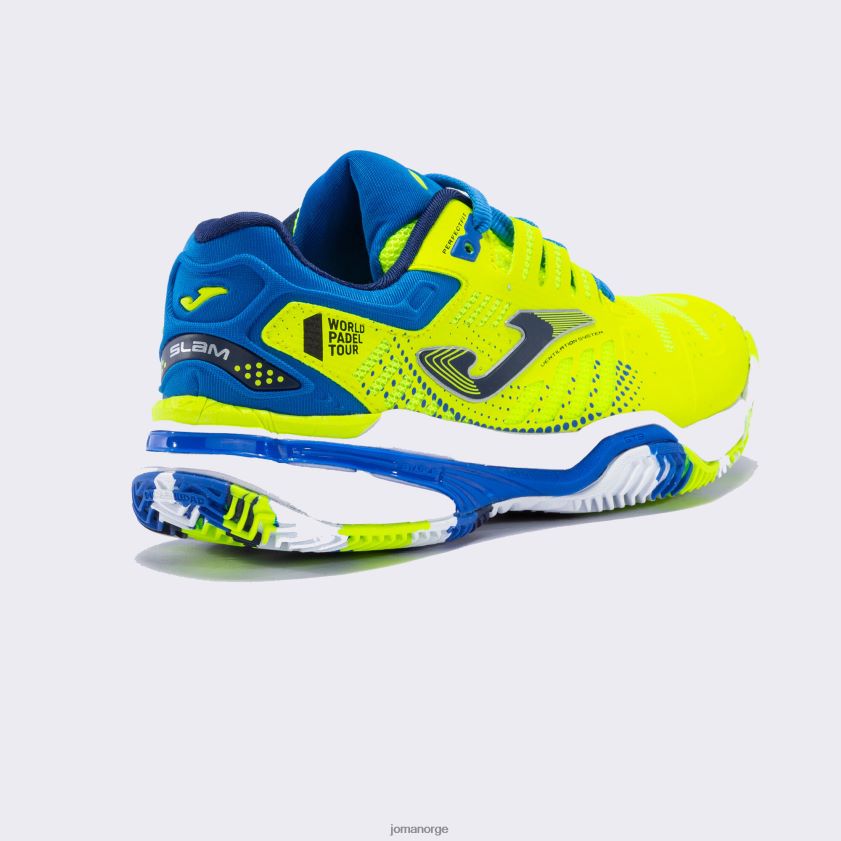 nei Joma sko slam jr 23 clay junior fluorescerende gul kongeblå FBD0T02793