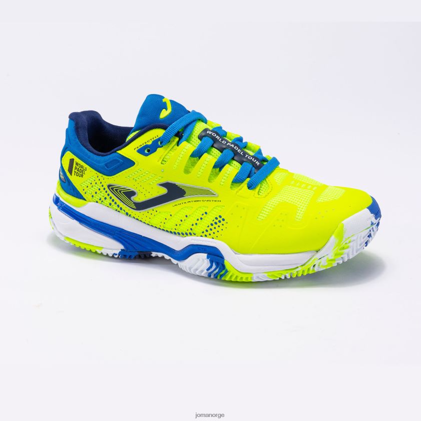 nei Joma sko slam jr 23 clay junior fluorescerende gul kongeblå FBD0T02793