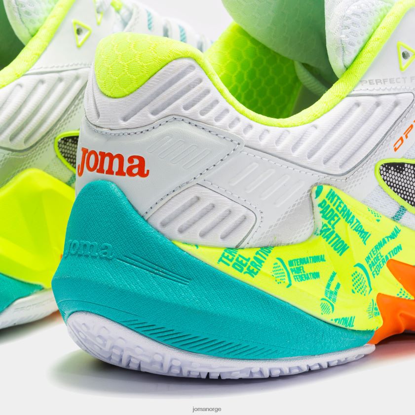 nei Joma sko t.open 23 international padel federation clay hvit lime FBD0T03494