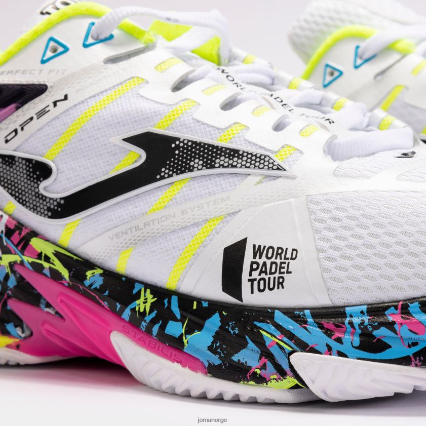 nei Joma sko t.open 23 world padel tour-wpt clay hvit FBD0T053