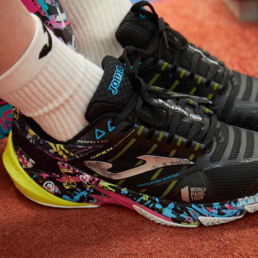 nei Joma sko t.open 23 world padel tour-wpt clay svart FBD0T032