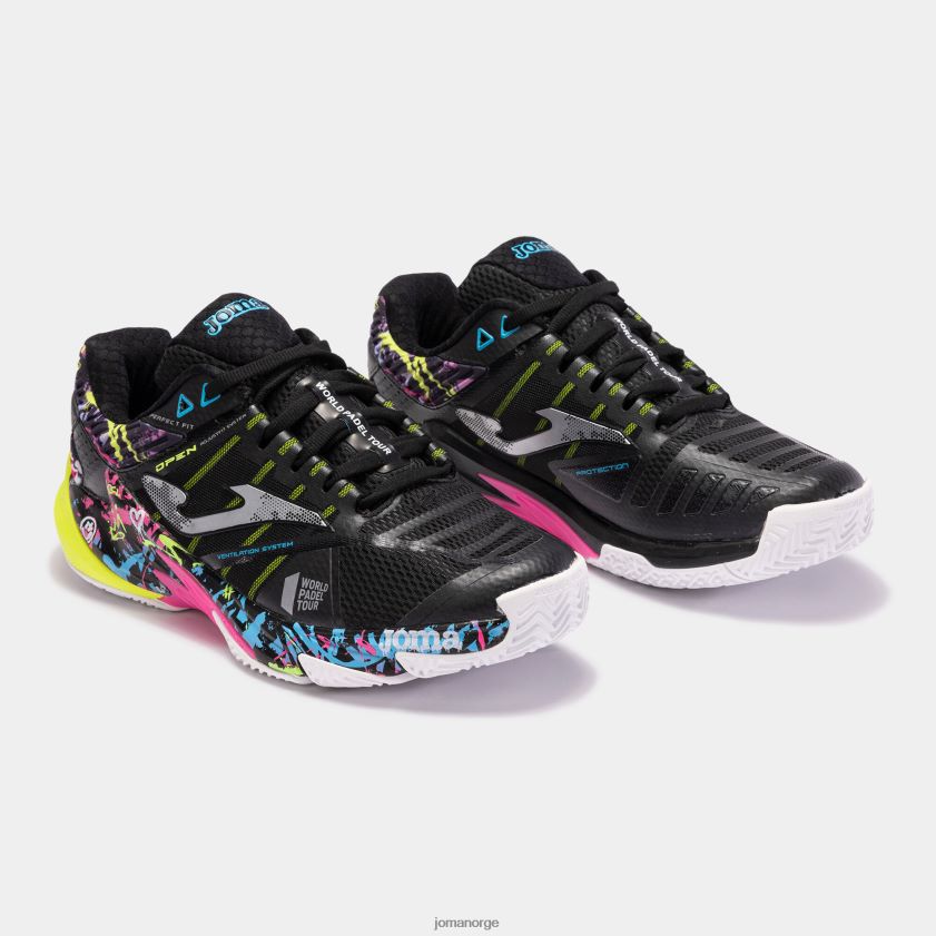 nei Joma sko t.open 23 world padel tour-wpt clay svart FBD0T032