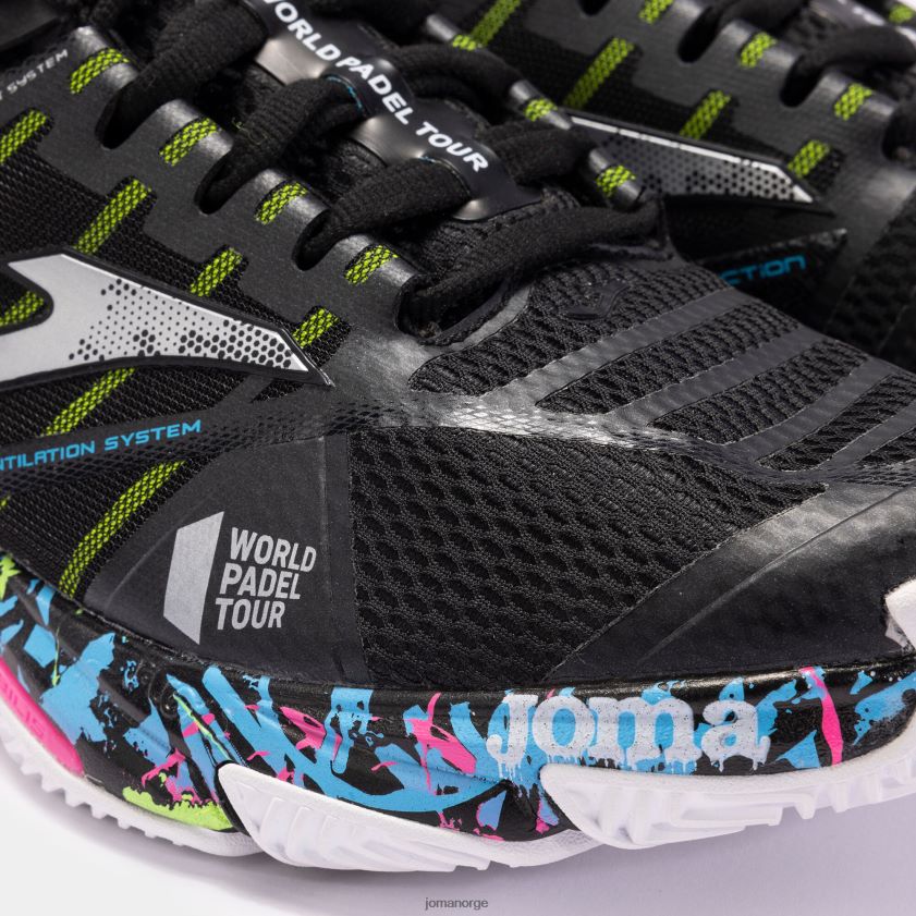 nei Joma sko t.open 23 world padel tour-wpt clay svart FBD0T032