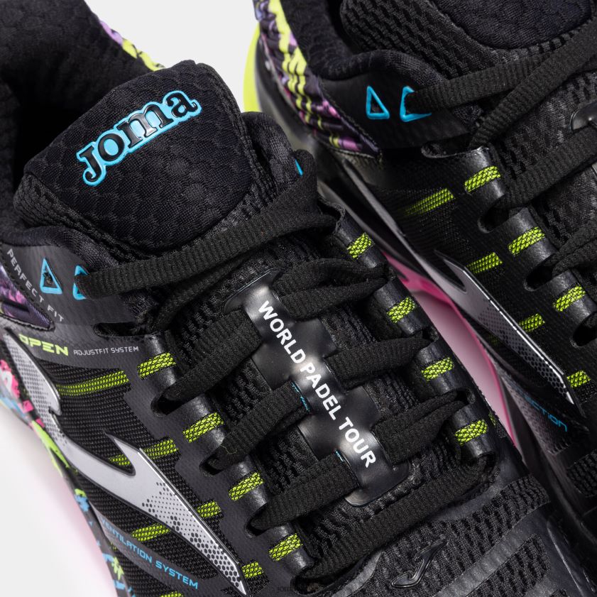 nei Joma sko t.open 23 world padel tour-wpt clay svart FBD0T032