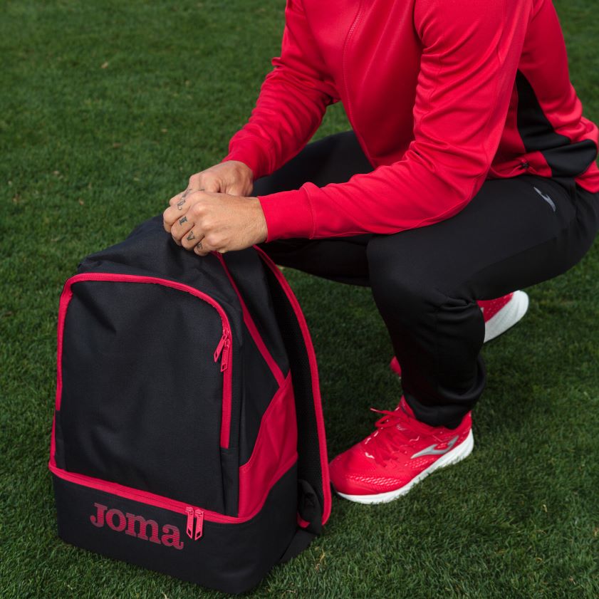 nei Joma ryggsekk-skoveske estadio iii svart, rød FBD0T0492