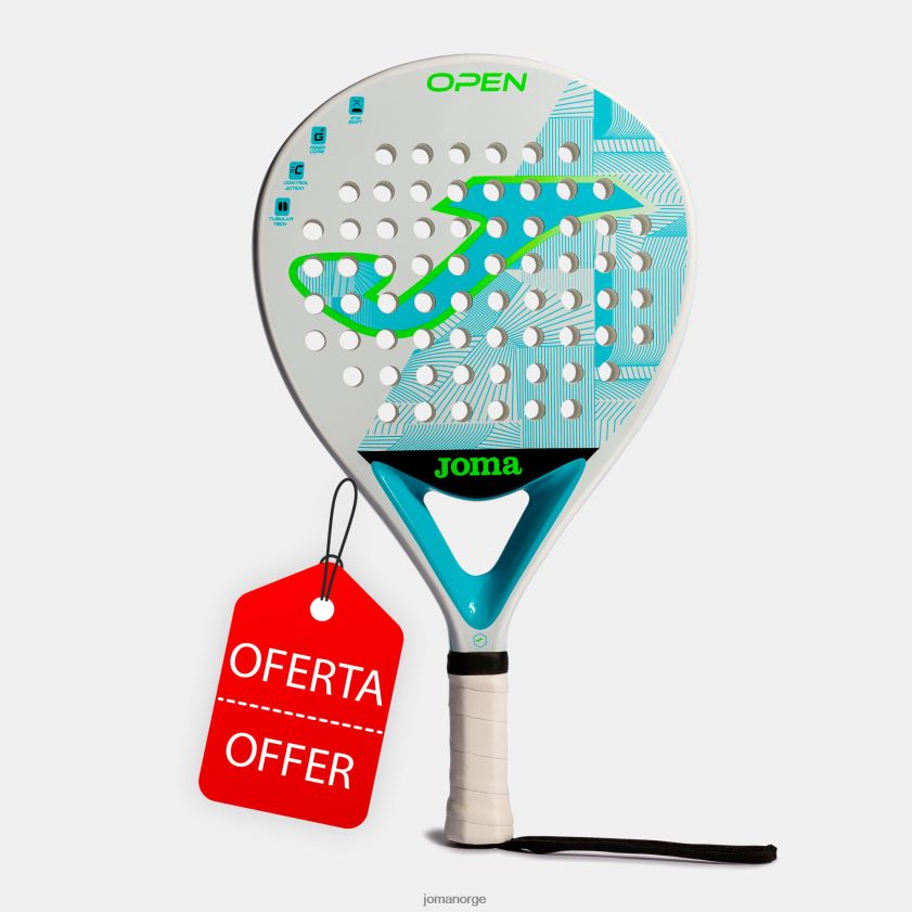 nei Joma padellracket åpen hvit fluorescerende turkis FBD0T02385
