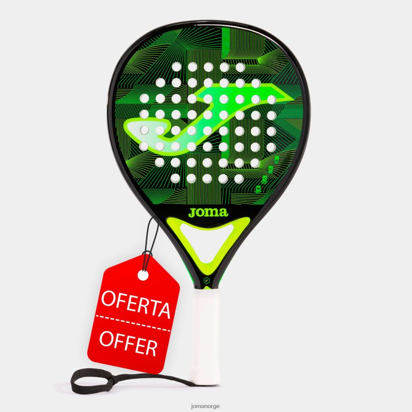 nei Joma padellracket åpen svart fluorescerende grønn FBD0T02504