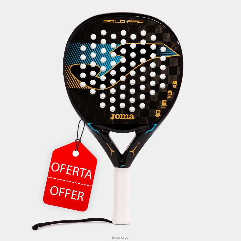nei Joma padelracket gull pro svart turkis FBD0T051