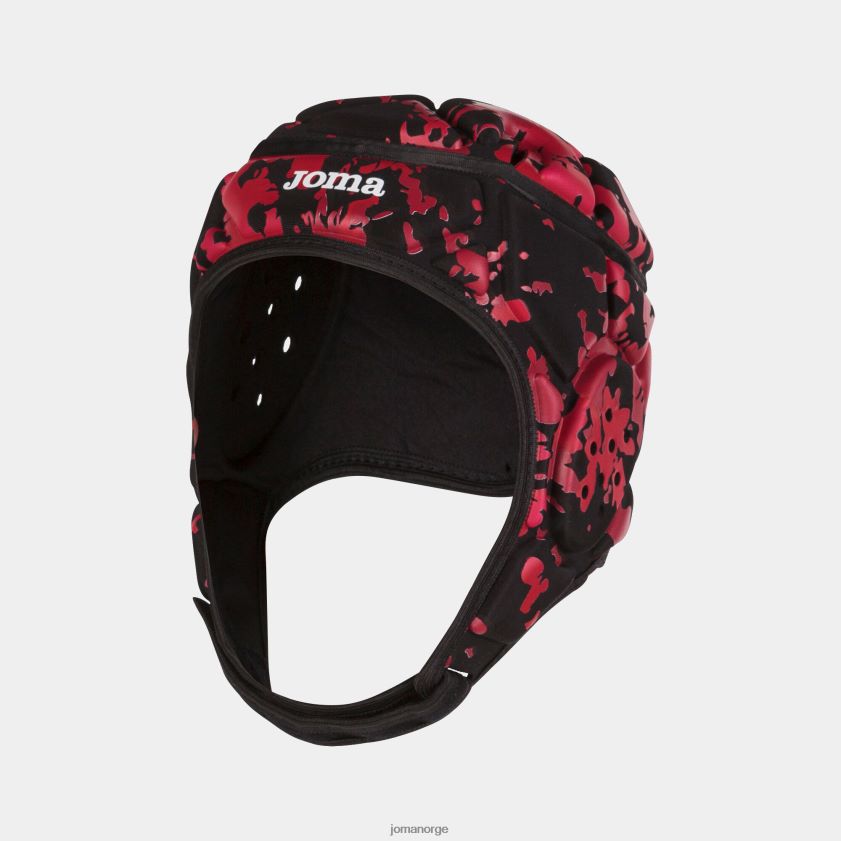 nei Joma rugby sikkerhetshjelm beskytter svart, rød FBD0T03395