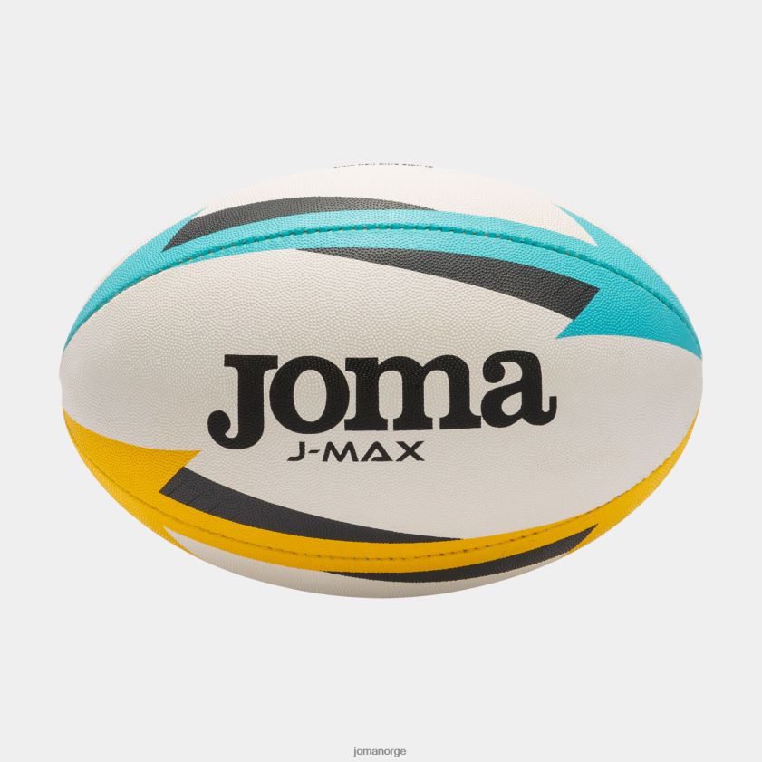 nei Joma rugbyball j-max hvit gul blå FBD0T04393